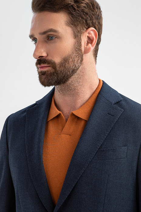 Пиджак однобортный, цвет Синий темный