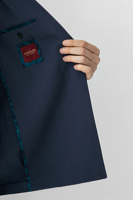 Пиджак из тенсела и вискозы, лимитированная коллекция, цвет Синий темный