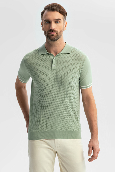Поло из хлопка Пима, цвет Мятный