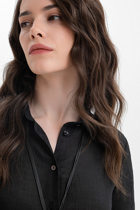 Рубашка из рами, цвет Черный