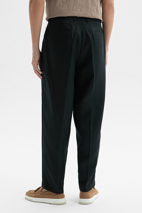 Брюки изо льна, цвет Черный